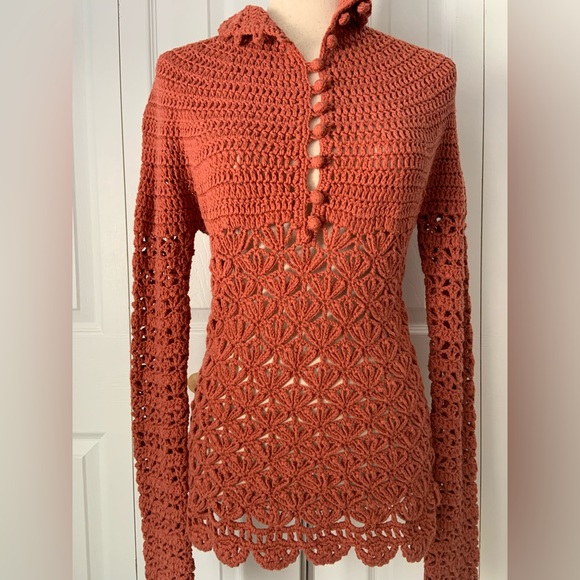 Anthropologie Sweaters - Anthropologie Plenty Crochet Sweater